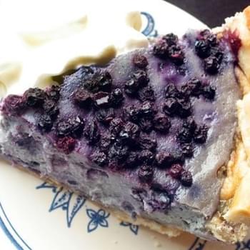 Blueberry Lavender Cream Pie
