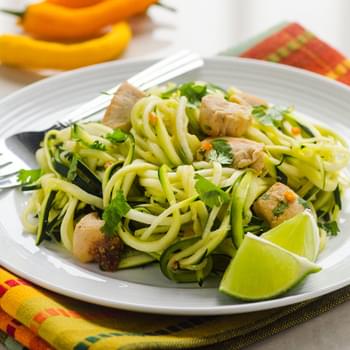 Zucchini Noodles with Cilantro Lime Chicken