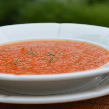 Chilled Roasted Red Pepper Soup