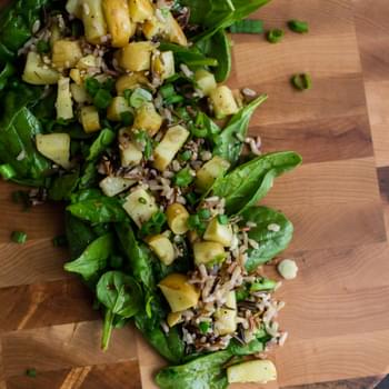 Roasted Parsnip Spinach Salad