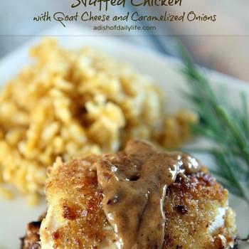 Stuffed Chicken with Goat Cheese and Caramelized Onions
