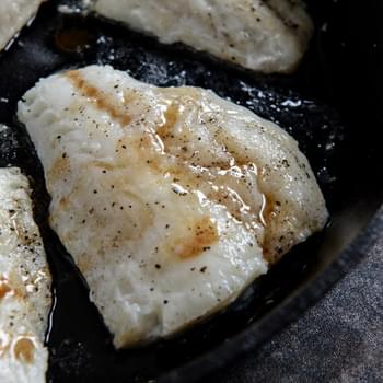 Brown Butter Tilapia with Basil Butter Breadcrumbs
