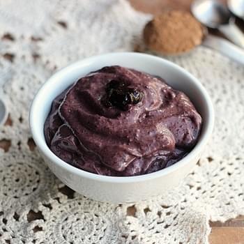 Blueberry Choco-Coconut Breakfast Pudding (Vegan, Paleo)