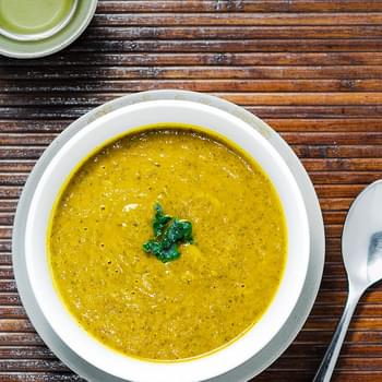 Kale Soup with Acorn Squash