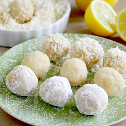 Lemon Meltaway Balls (Raw, Vegan, Gluten-Free, Dairy-Free, Paleo-Friendly, No Refined Sugar)