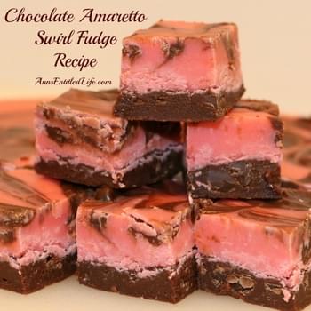 Chocolate Amaretto Swirl Fudge