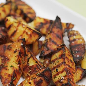 Grilled Potatoes with Rosemary, Garlic and Coarse Sea Salt