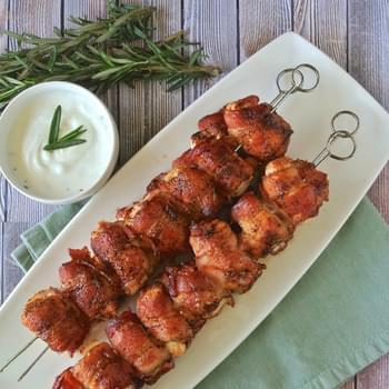 Bacon Wrapped Chicken Skewers