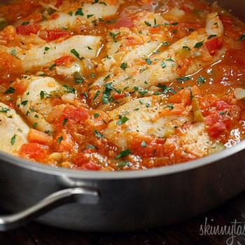 Skillet Cajun Spiced Flounder with Tomatoes