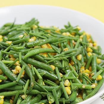 Sautéed Haricots Verts with Fresh Corn and Chives