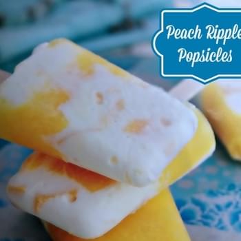 Healthy Peach Ripple Popsicles