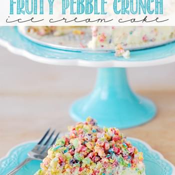 Fruity Pebble Crunch Ice Cream Cake