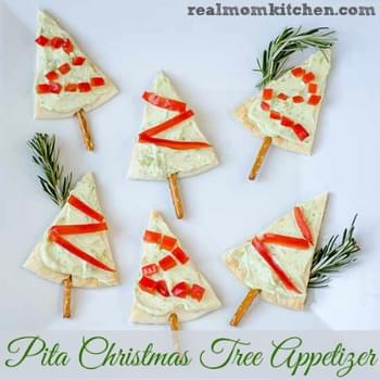 Pita Christmas Tree Appetizers