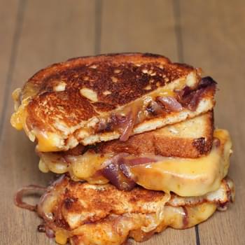 Sweet & Spicy Caramelized Onion BBQ Grilled Cheese