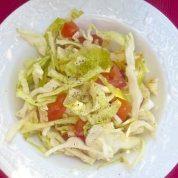 Lime and Garlic Cabbage Tomato Salad