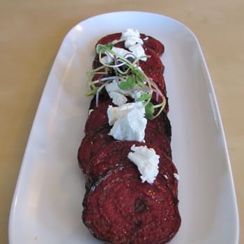 Lemon Marinated Beets with Goat Cheese