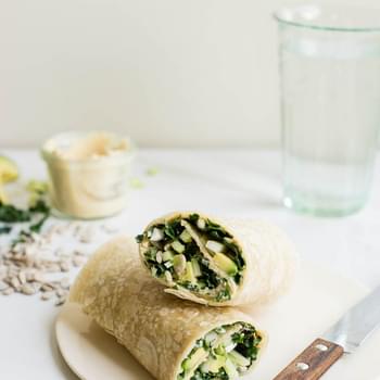 Kale and Hummus Wrap