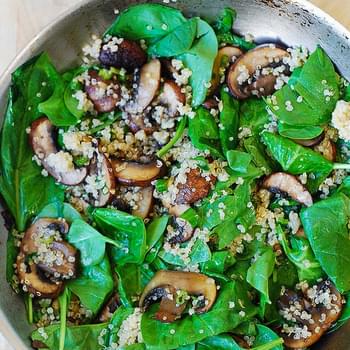 Spinach And Mushroom Quinoa