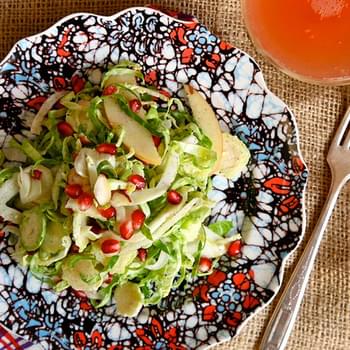 Apple Pomegranate Brussels Sprout Salad