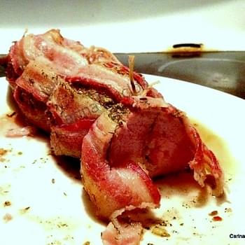 Bacon Wrapped & Stuffed Pork Tenderloin