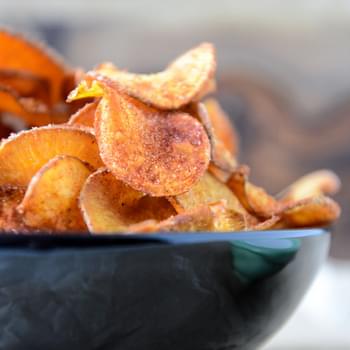 Homemade BBQ Sweet Potato Chips