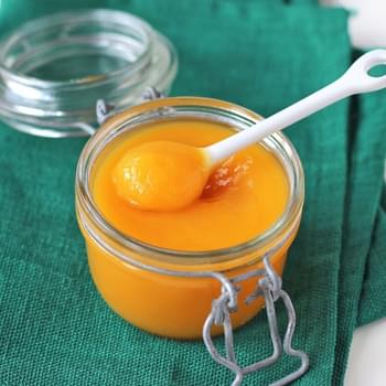 Healthy Peach Curd (fat free, sugar free & vegan!)