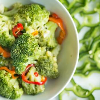Cold Broccoli Salad With Peppers