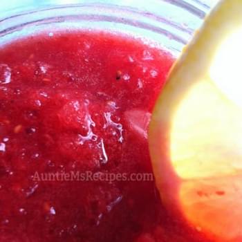All Natural Homemade Raspberry Lemon Slushie