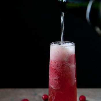 Cranberry Sorbet Champagne Fizz