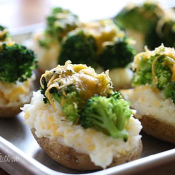 Broccoli and Cheese Twice Baked Potatoes