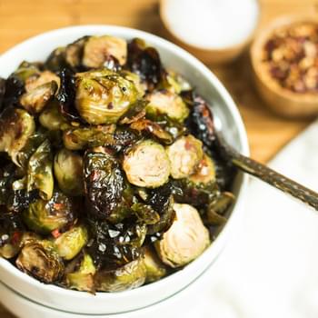 Spicy Honey Mustard Brussel Sprouts