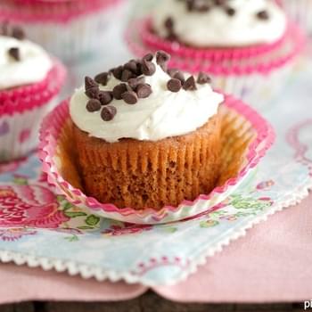 Pumpkin Brownie Cupcakes with Vanilla Bean Buttercream