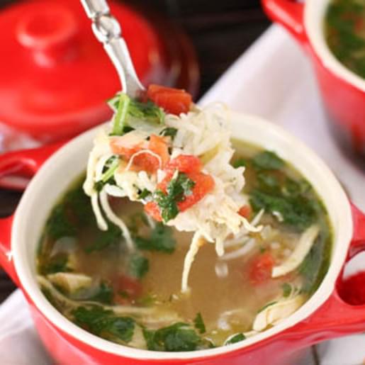 Green Chili Chicken and Lime Soup