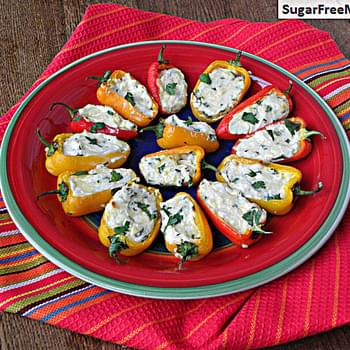 Low Carb Cheesy Sweet Pepper Poppers