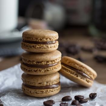 Coffee Macarons with Nutella Filling