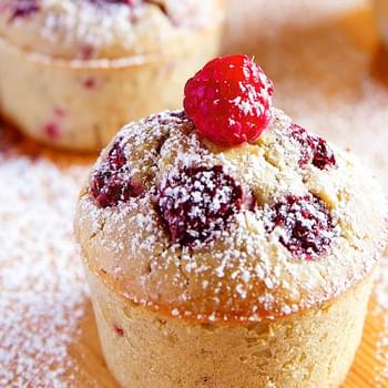 Healthy Raspberry Lime Coconut Muffins {Gluten + Sugar free}