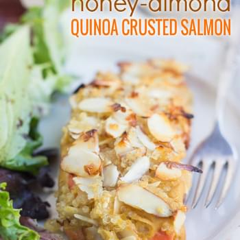 Honey, Almond & Quinoa Crusted Salmon