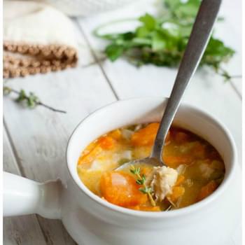 Homestyle Sweet Potato and Chicken Soup