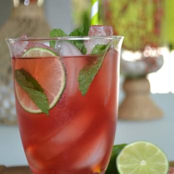 Pomegranate Lime Ice Tea