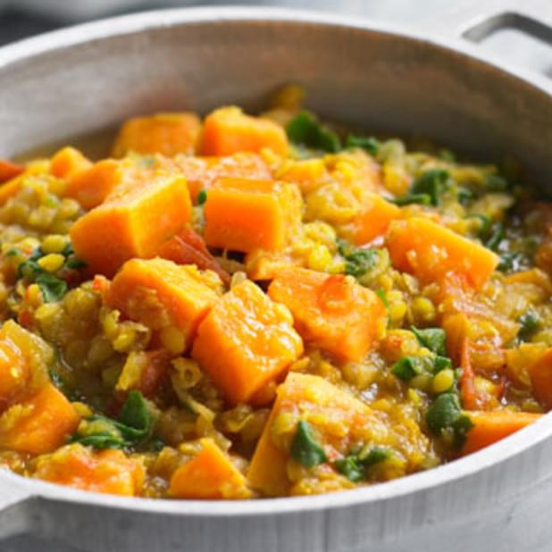 Sweet Potato, Spinach And Lentil Dahl