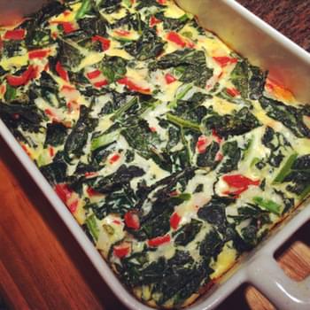 Kale & Mozzarella Frittata (or crustless quiche)