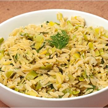Orzo with Creamy Leeks and Dill