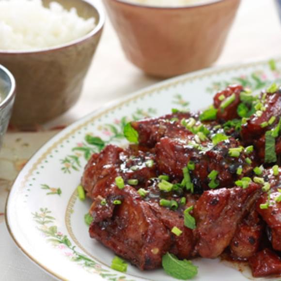 Braised Pork Spare Ribs With Black Bean And Garlic Sauce