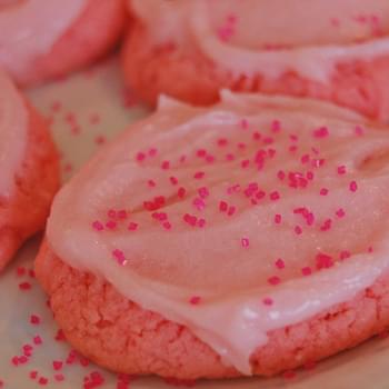 Strawberry Lemonade Cookies with Pink Lemonade Frosting
