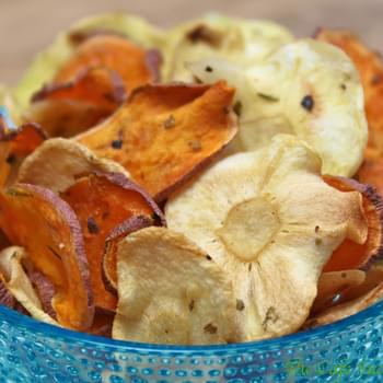 Sweet Potato & Parsnip Chips – Microwave Style