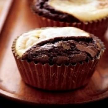 Black & White Brownie Cupcakes