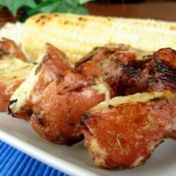 Grilled Skewered Red Potatoes