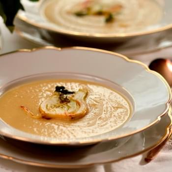 Fennel Cream Soup with Caramelized Fennel