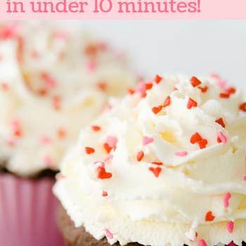 Valentine’s Day Cupcakes for Two in Under Ten Minutes