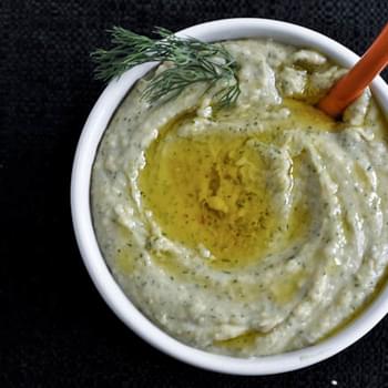Roasted Garlic and Dill White Bean Dip
